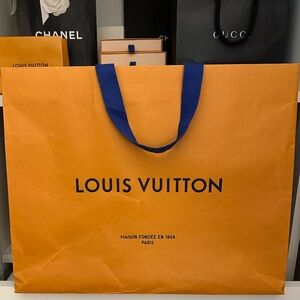 Louis Vuitton Orange and Blue Shopping Bag